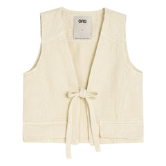 OAS - Lia Embroidered Sleeveless Vest | Ecru