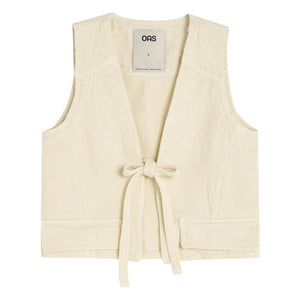 OAS - Lia Embroidered Sleeveless Vest | Ecru