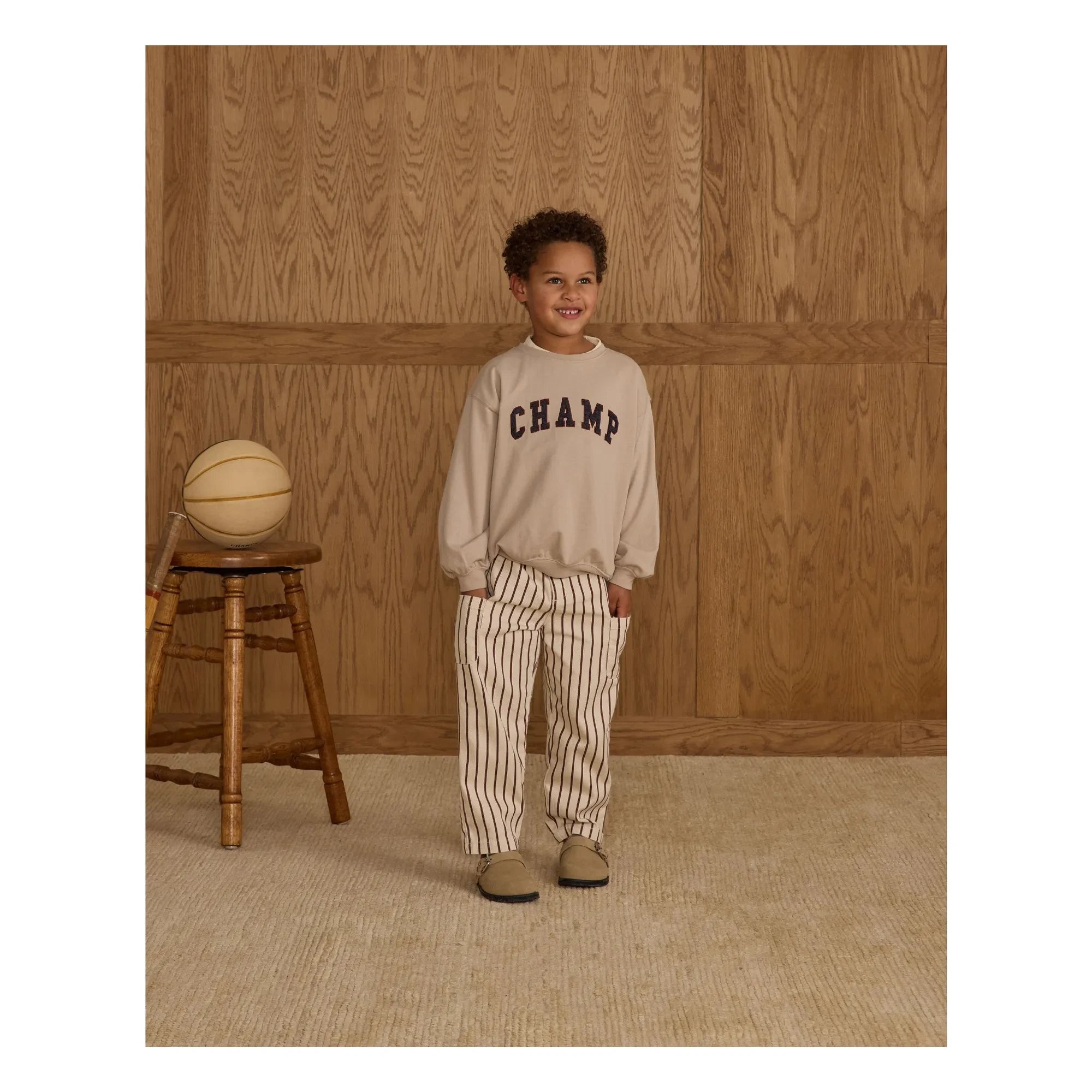 Rylee + Cru - Cargo Pants Striped | Ecru