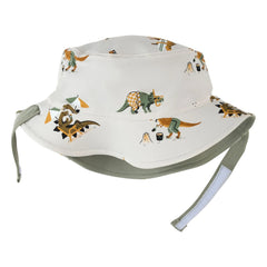 Petit Lem - Reversible UV-Resistant Hat with Dinosaur Texture | Khaki