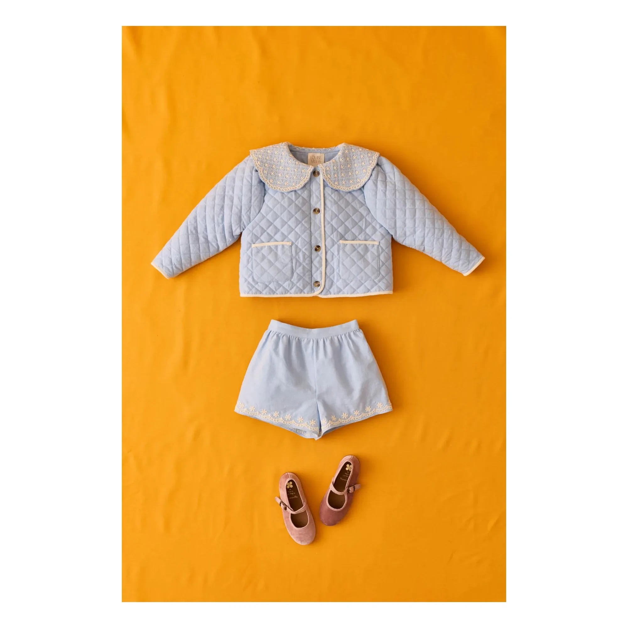 Louise Misha - Augustina Organic Cotton Quilted Jacket | Blue