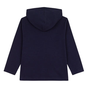 Petit Bateau - Zip-up Hooded Sweatshirt | Navy Blue