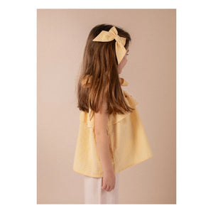 Loir - Carlotta Organic Cotton Gingham Bow Hair Tie | Yellow
