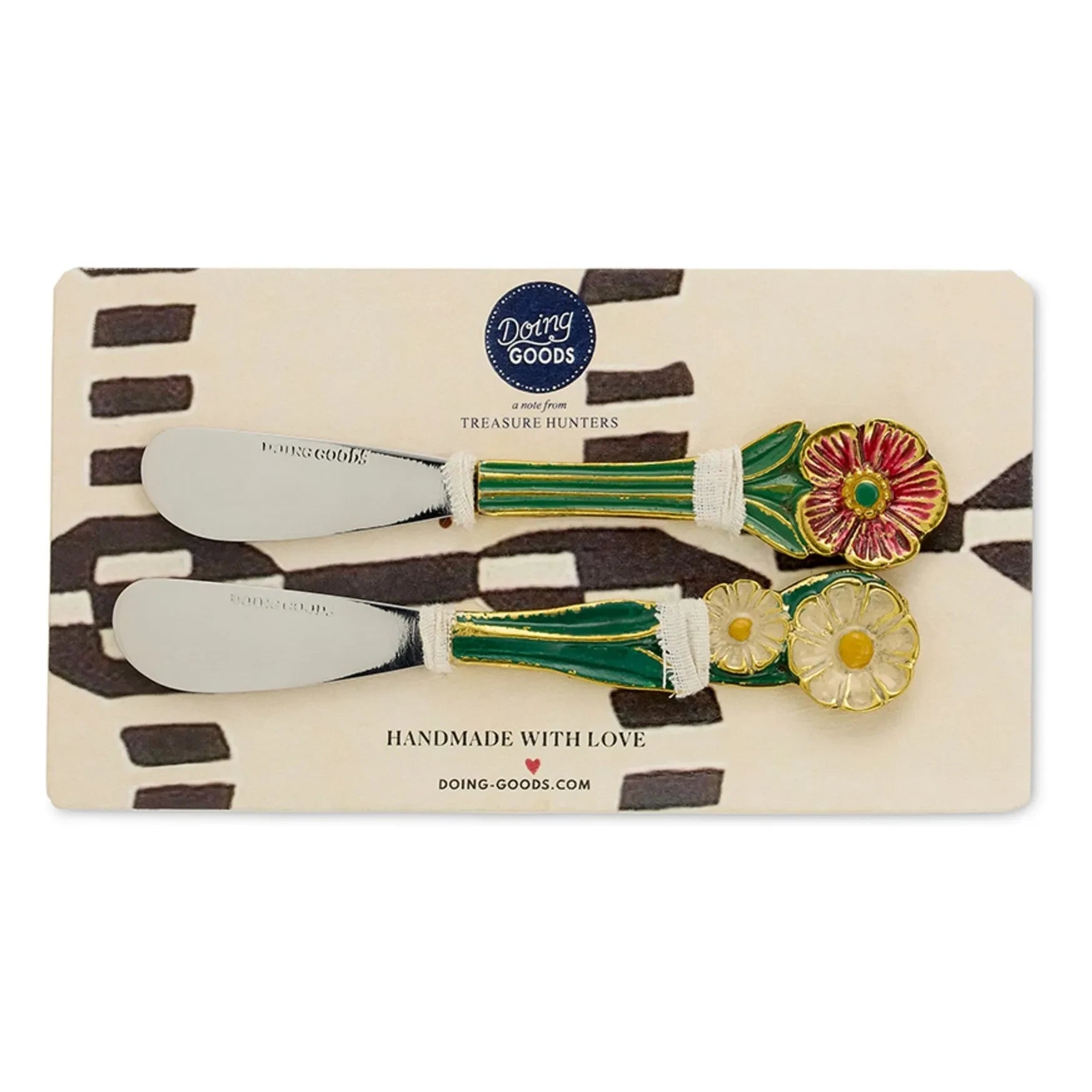 Doing Goods - Posy tereyağı bıçakları - 2'li Set | Yeşil