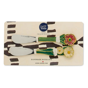 Doing Goods - Posy tereyağı bıçakları - 2'li Set | Yeşil