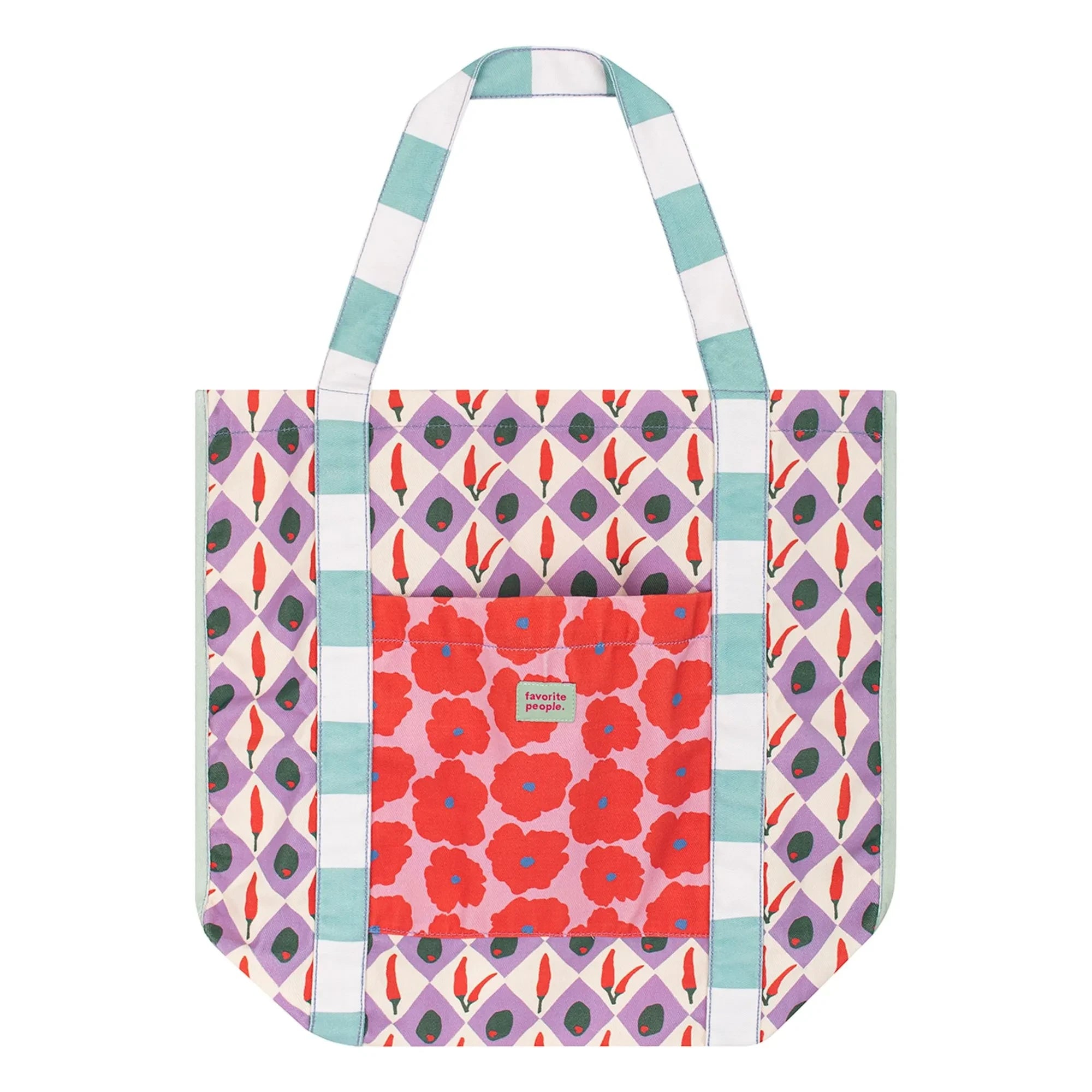 Favorite People - Tote Bag Formaggio Fleuri | Purple