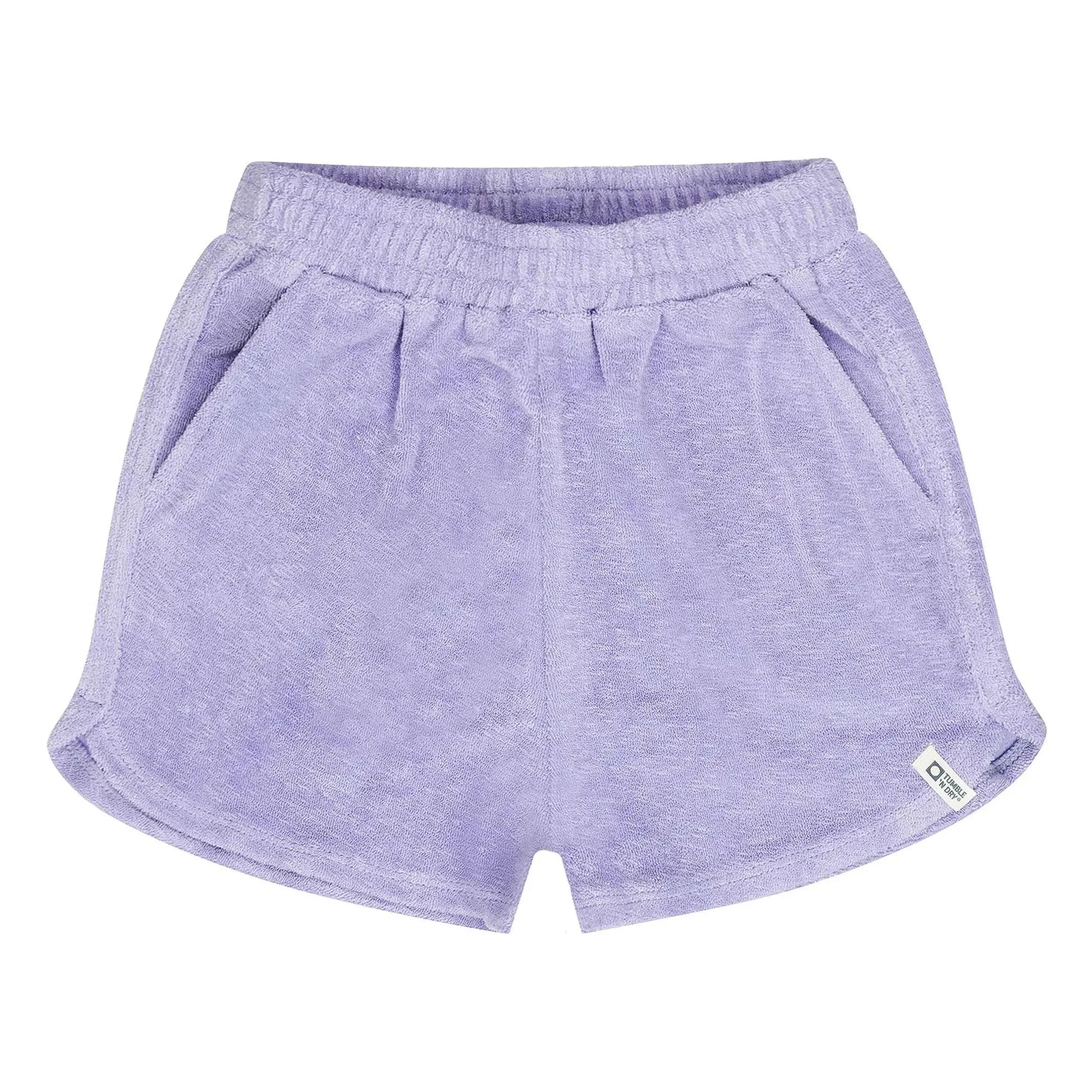 Tumble N'Dry - Camille Two organic cotton towel shorts | Lavender