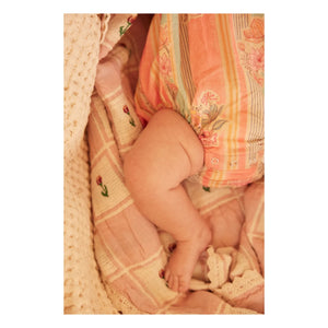 Bebe Organic - Bella Tulips Organic Cotton Blanket | Pink