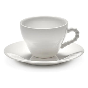 Serax - Perle Fine cups and saucers, Wouters & Hendrix - Set of 2 | White