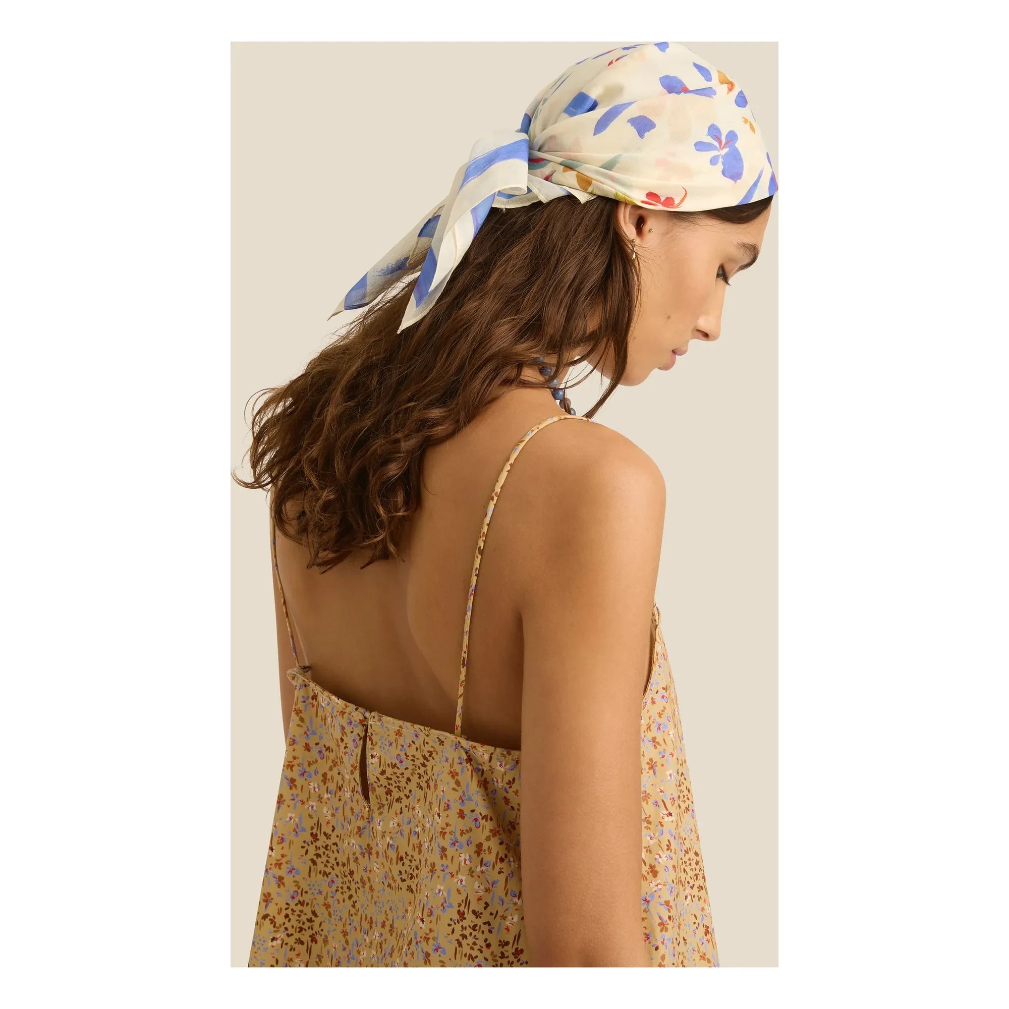 Soleil Soleil - Posy Organic Cotton Shawl | Beige