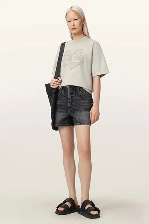 AllSaints women's cotton t-shirt INSIGNIA