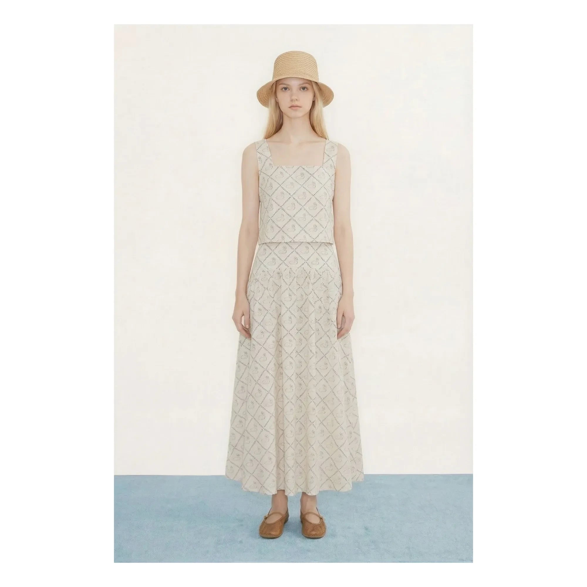 The Tiny Big Sister - Cotton Swan Skirt | Beige