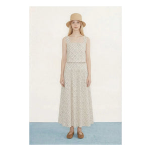 The Tiny Big Sister - Cotton Swan Skirt | Beige
