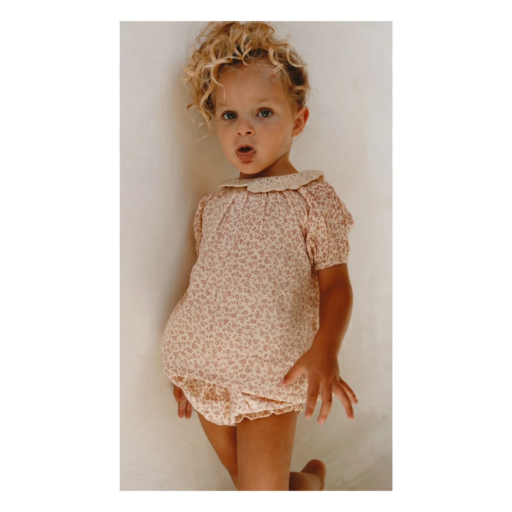 Lilinoa - Lise Liberty Cotton Gingham Bloomer | Ecru