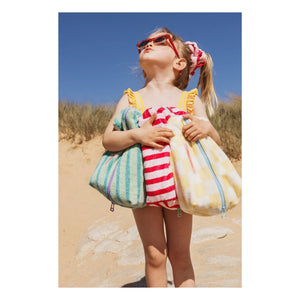 Jera Mini - Striped Towel Cosmetic Bag | Pink