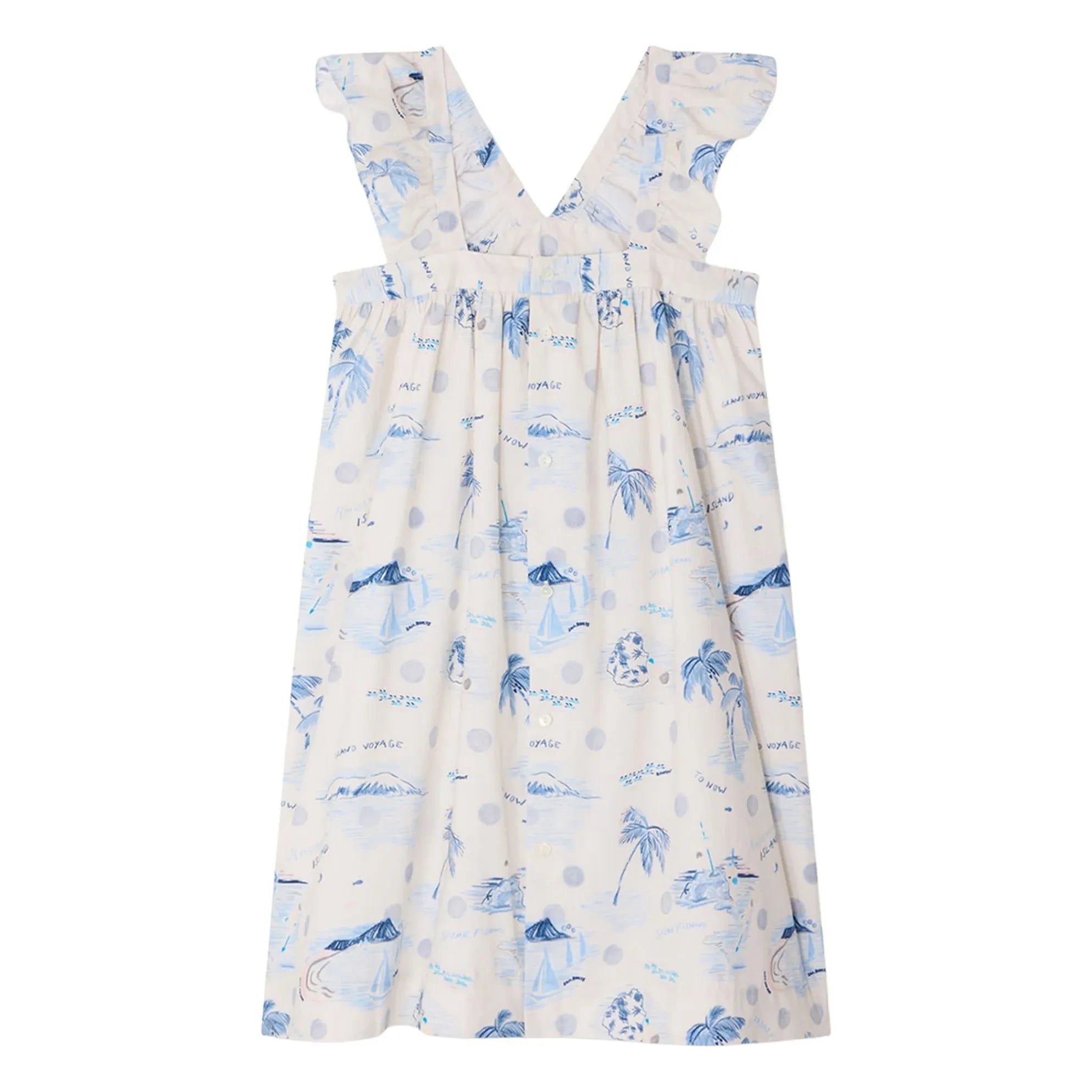 Bonpoint - Eleana Organic Cotton Dress | Indigo Blue