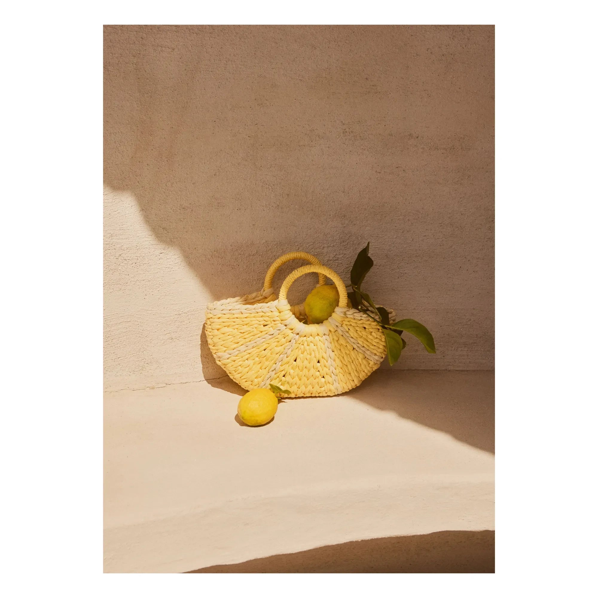Molo - Lemon Paper Straw Bag | Yellow