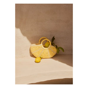 Molo - Lemon Paper Straw Bag | Yellow