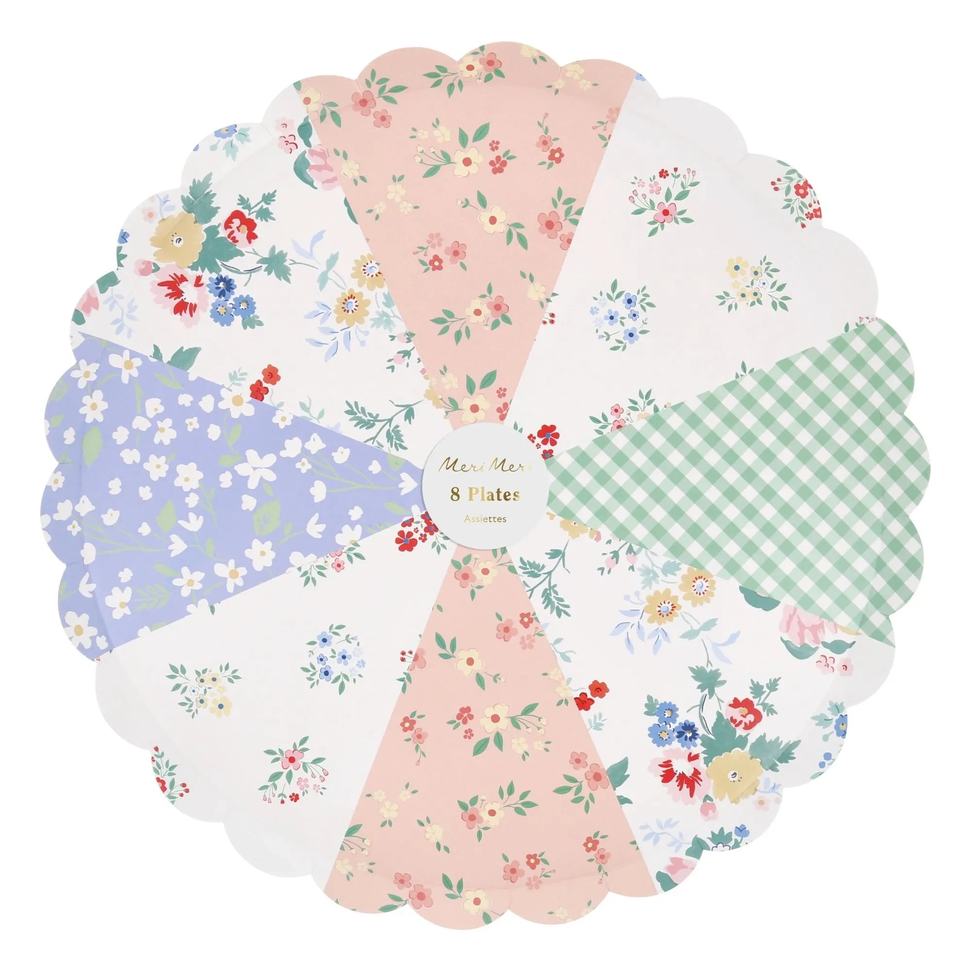Meri Meri - Patchwork Plates - 8-piece Set