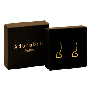 Adorabili - Thin Heart Earrings | Gold