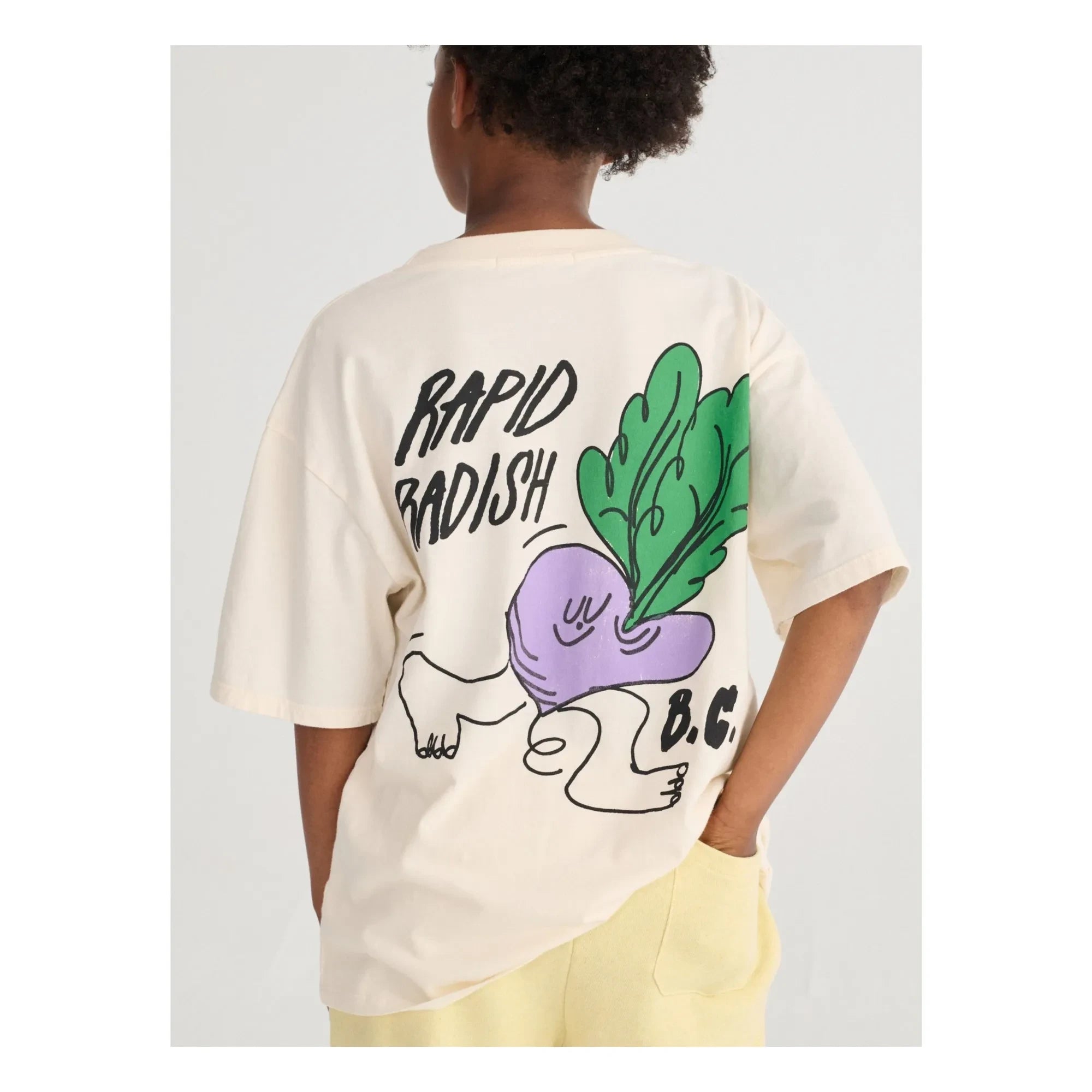 Bobo Choses - Rapid Radish Oversize Tişört Organik pamuk | Beyaz