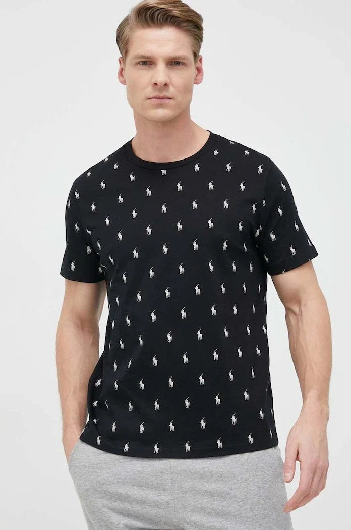 Kısa Kollu Pamuklu Pijama Üstü Polo Ralph Lauren