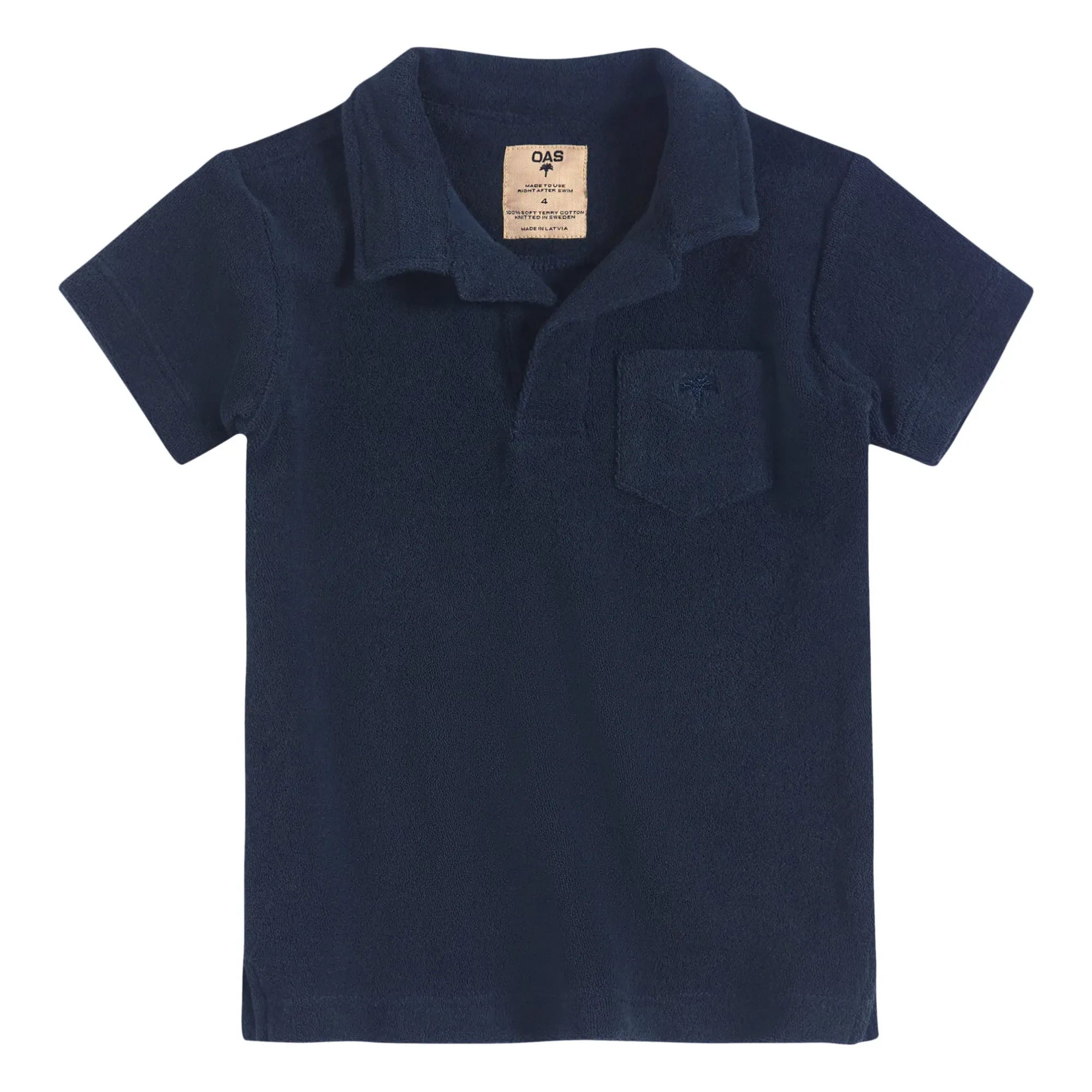 OAS - Terry Cloth Polo Shirt | Navy Blue