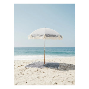 Business & Pleasure Co. - Premium Fringed Beach Umbrella | Navy Blue