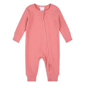 Petit Lem - Organic Cotton and Modal Ribbed Footless Pajamas | Pink