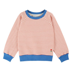 Emile et Ida - Striped sweatshirt in organic cotton | Red