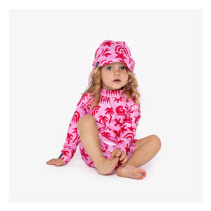 Beach & Bandits - Tropical Breeze UV-Resistant Romper Shorts Recycled Fiber | Pink