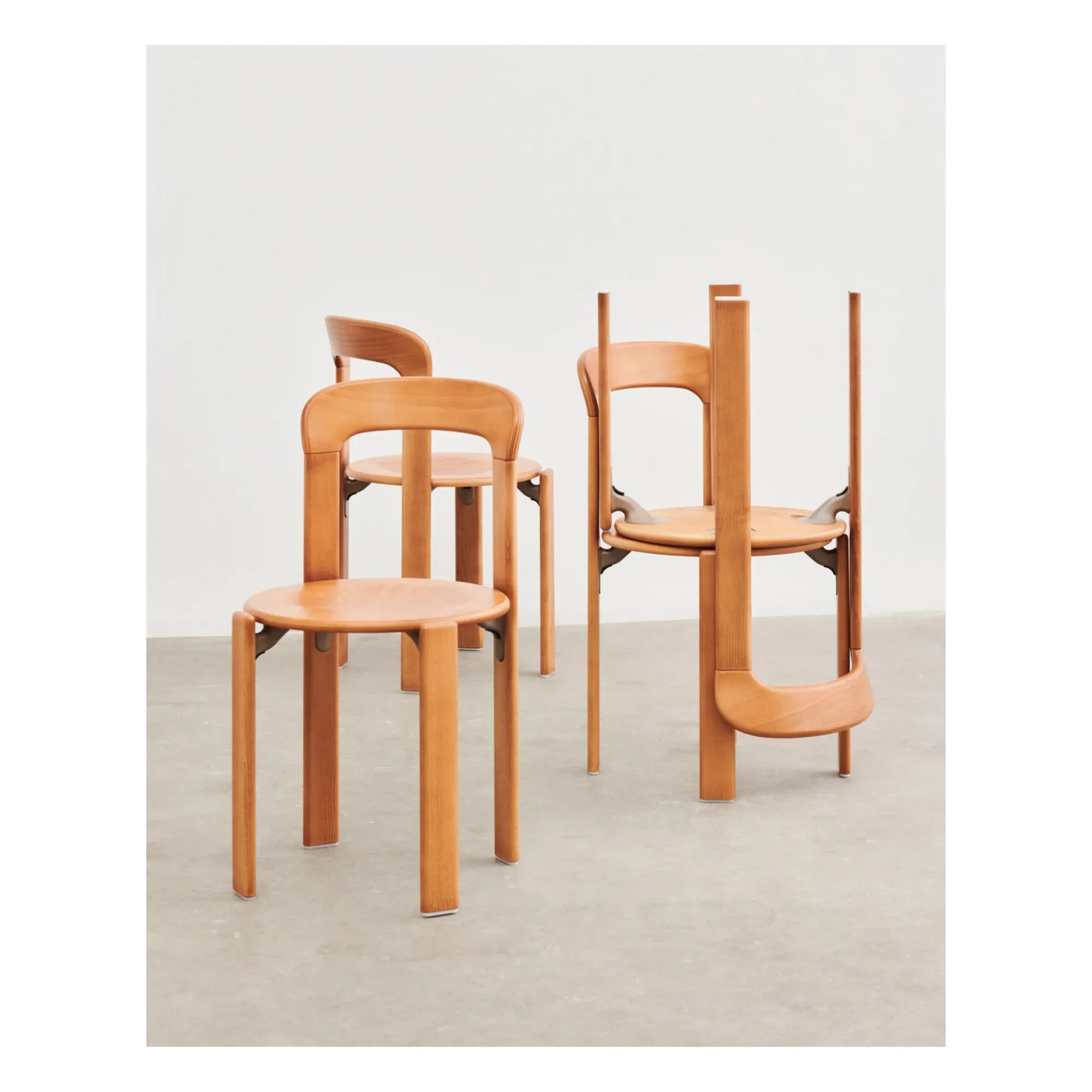 Hay - Rey Lake Wooden Chair - Bruno Rey | Orange