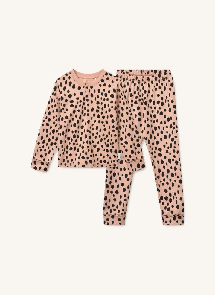 Liewood - Wilhelm Leopard Organic Cotton Pajamas | Pink