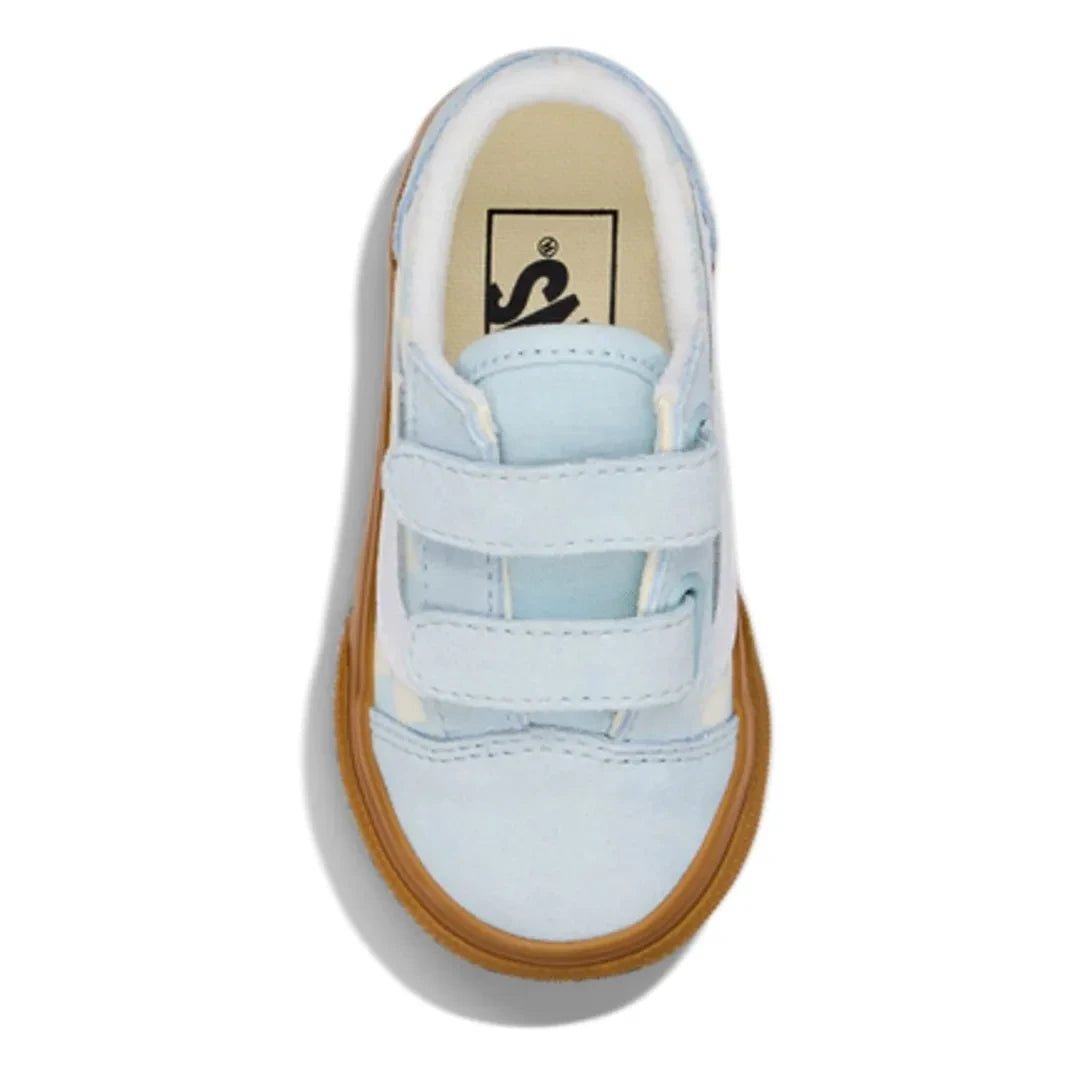 Vans - Scratch Sneakers Old Skool V Gum Check | Light Blue