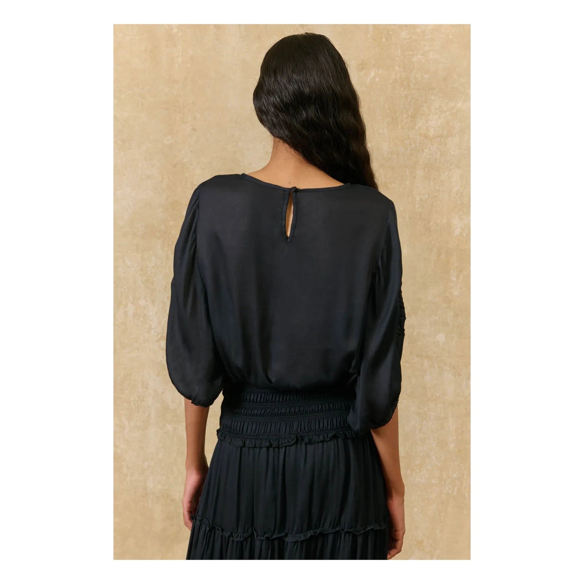 Louise Misha - Chayana Cotton Blouse | Black