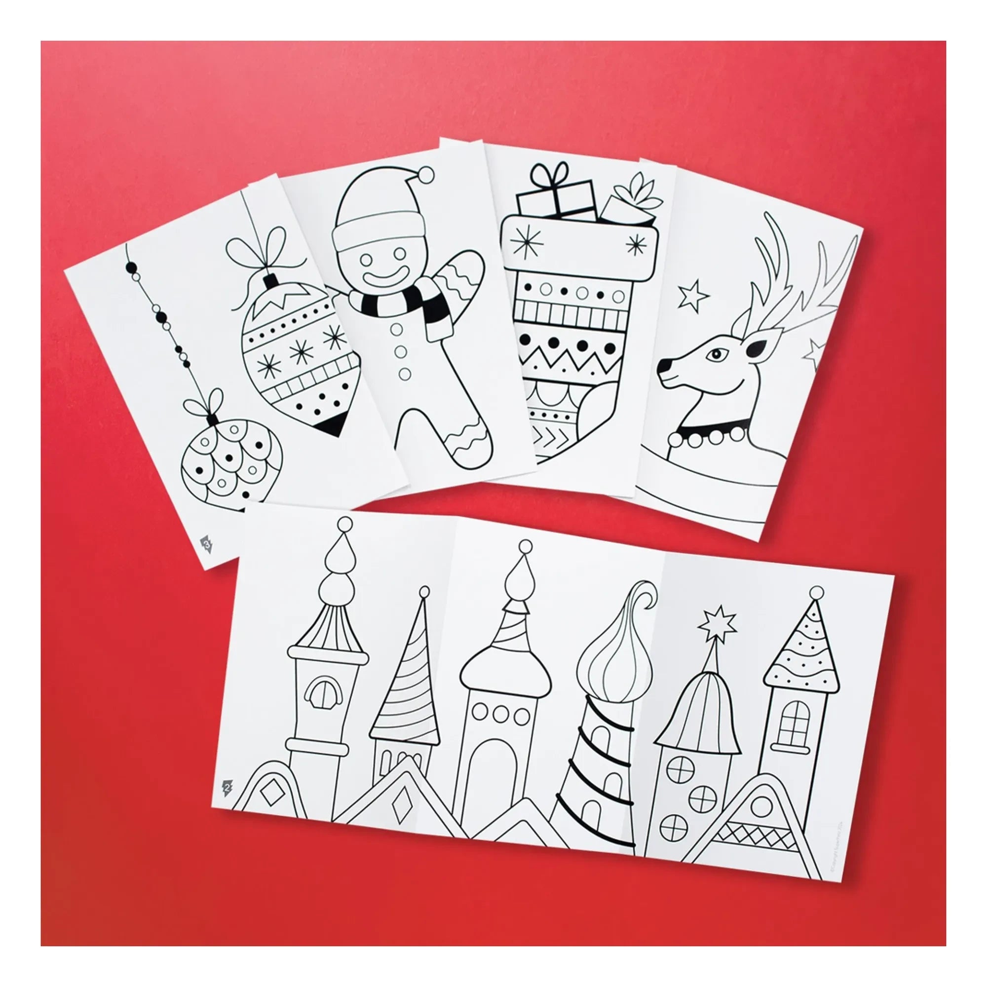 Superpetit - Christmas Patterned 4-Piece Window Crayon Set