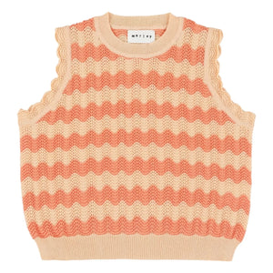 Morley - Xelmo Wave Crochet Top | Orange