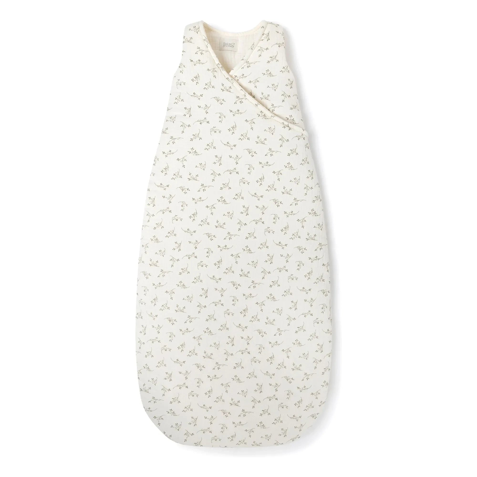Babyshower - Olive Cotton Muslin Sleep Suit | Ivory