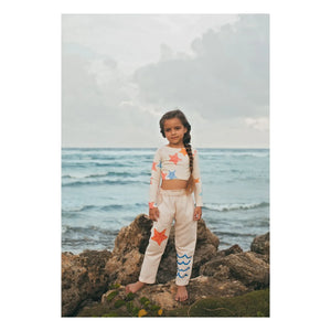 Pepita & Me - Sun Etoiles Long Sleeve Swimsuit | Ecru