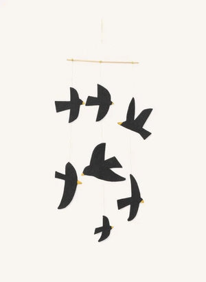 Muskhane - Felt Birdy Mobile | Black