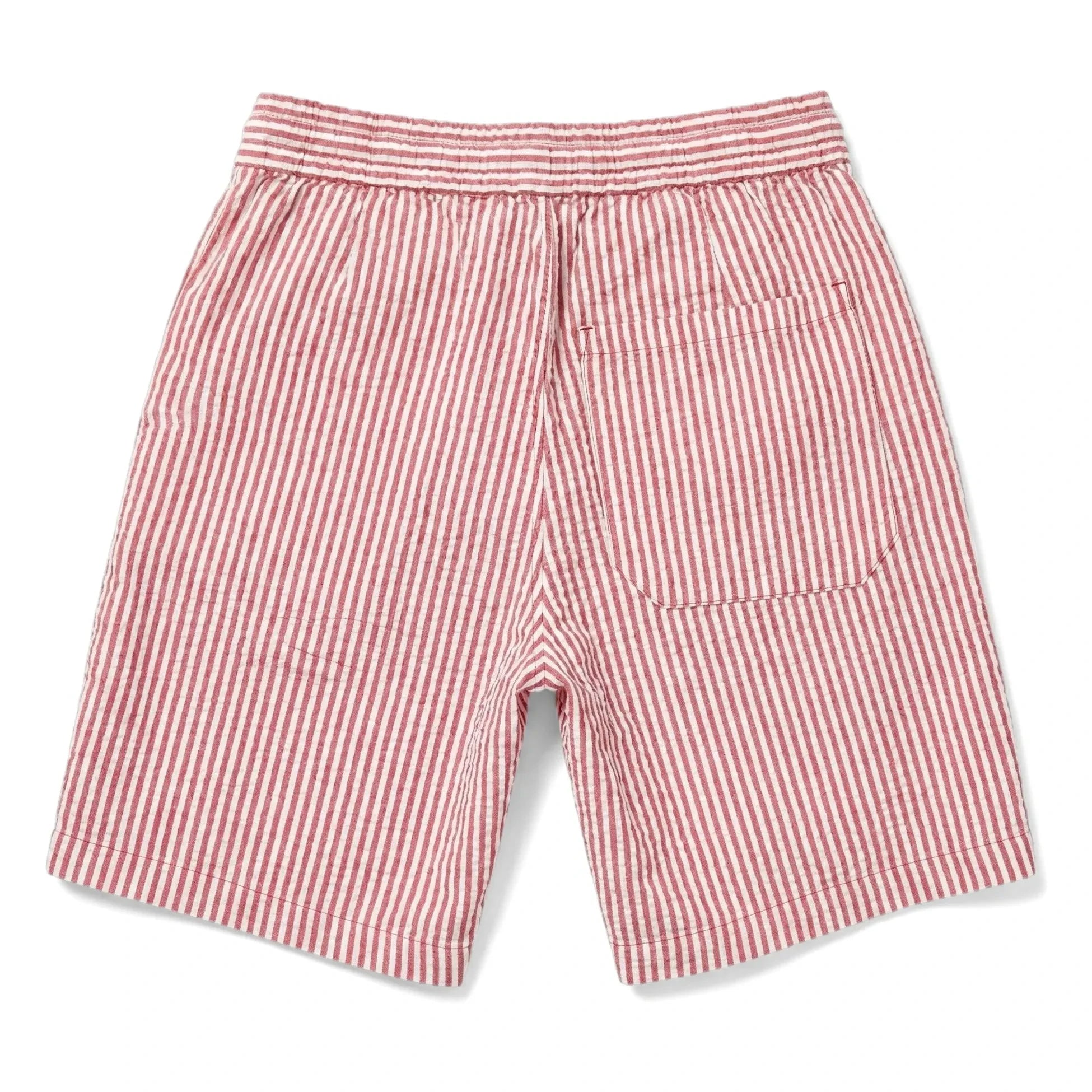 Smallable Kid - Striped Tom Shorts | Cherry Red