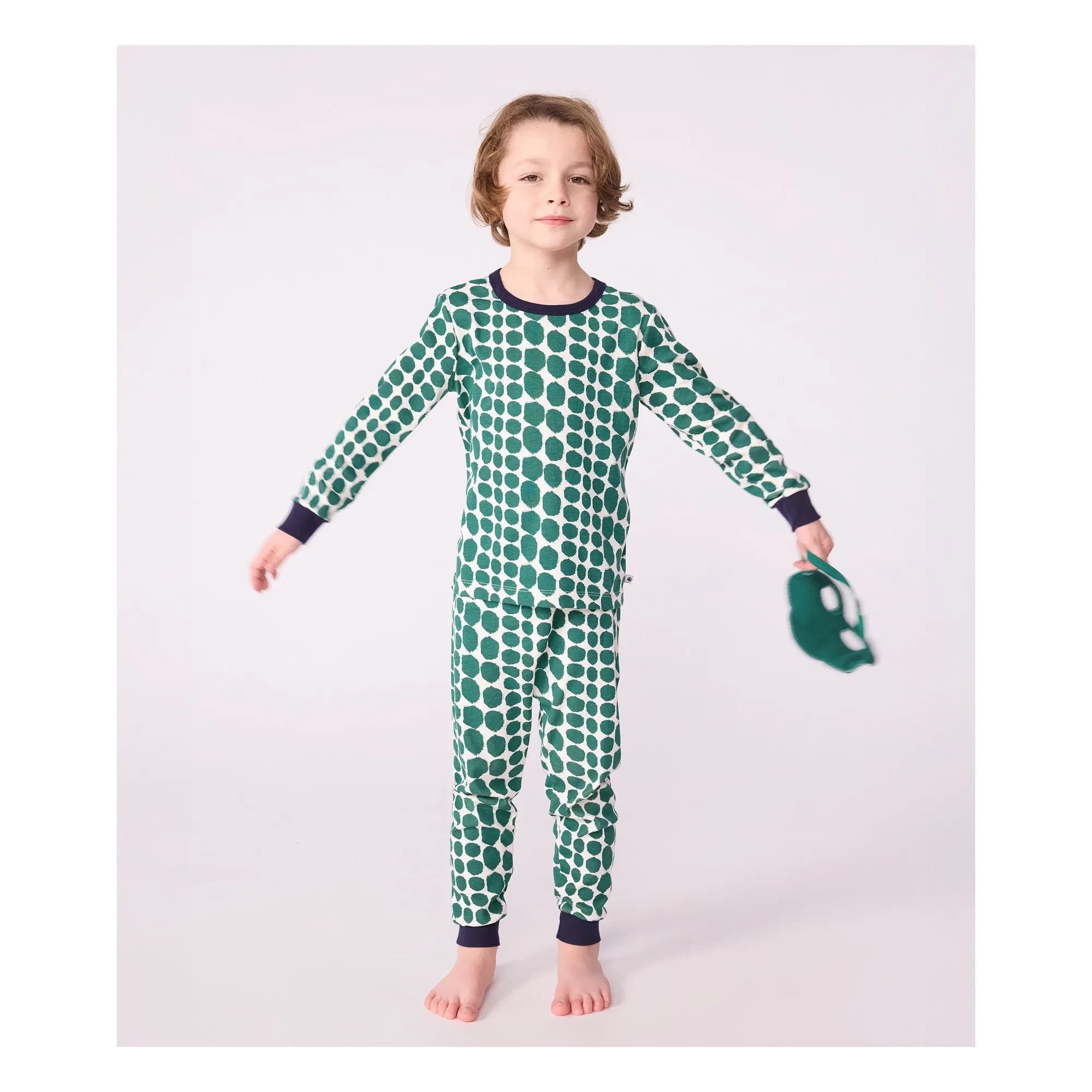 Petit Bateau - Crocodile Pajama and Mask Set | Green
