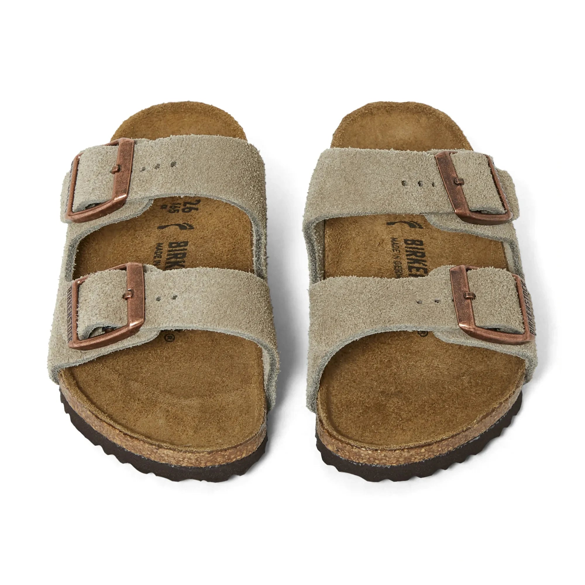 BIRKENSTOCK - Arizona Süet Sandaletler | Koyu bej kahverengi
