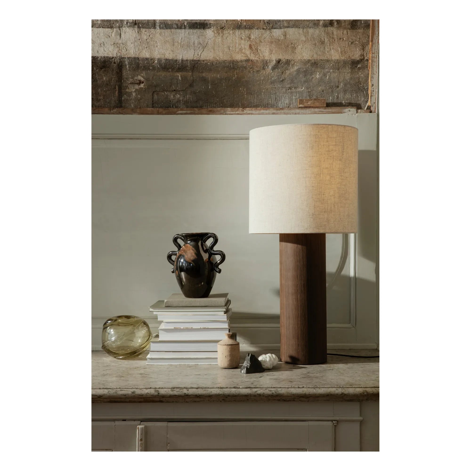 Ferm Living - Post Lamp Base - FSC Wood | Smoked Oak