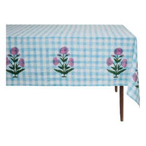 Doing Goods - Iris Checkered Tablecloth | Blue
