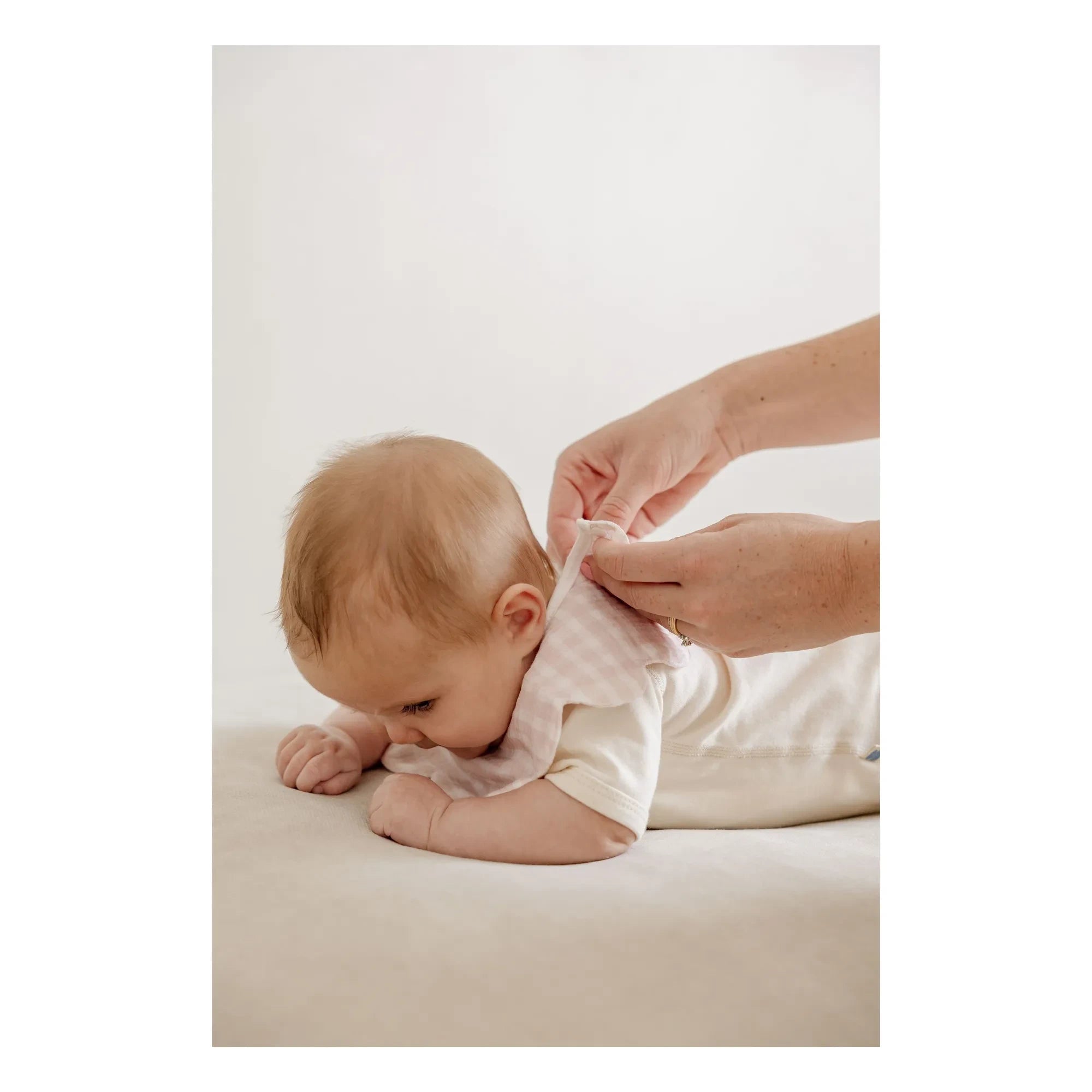 Soft Spot - Organic Cotton Rose Water Leaf Bibs - Set of 3 | Light Pink