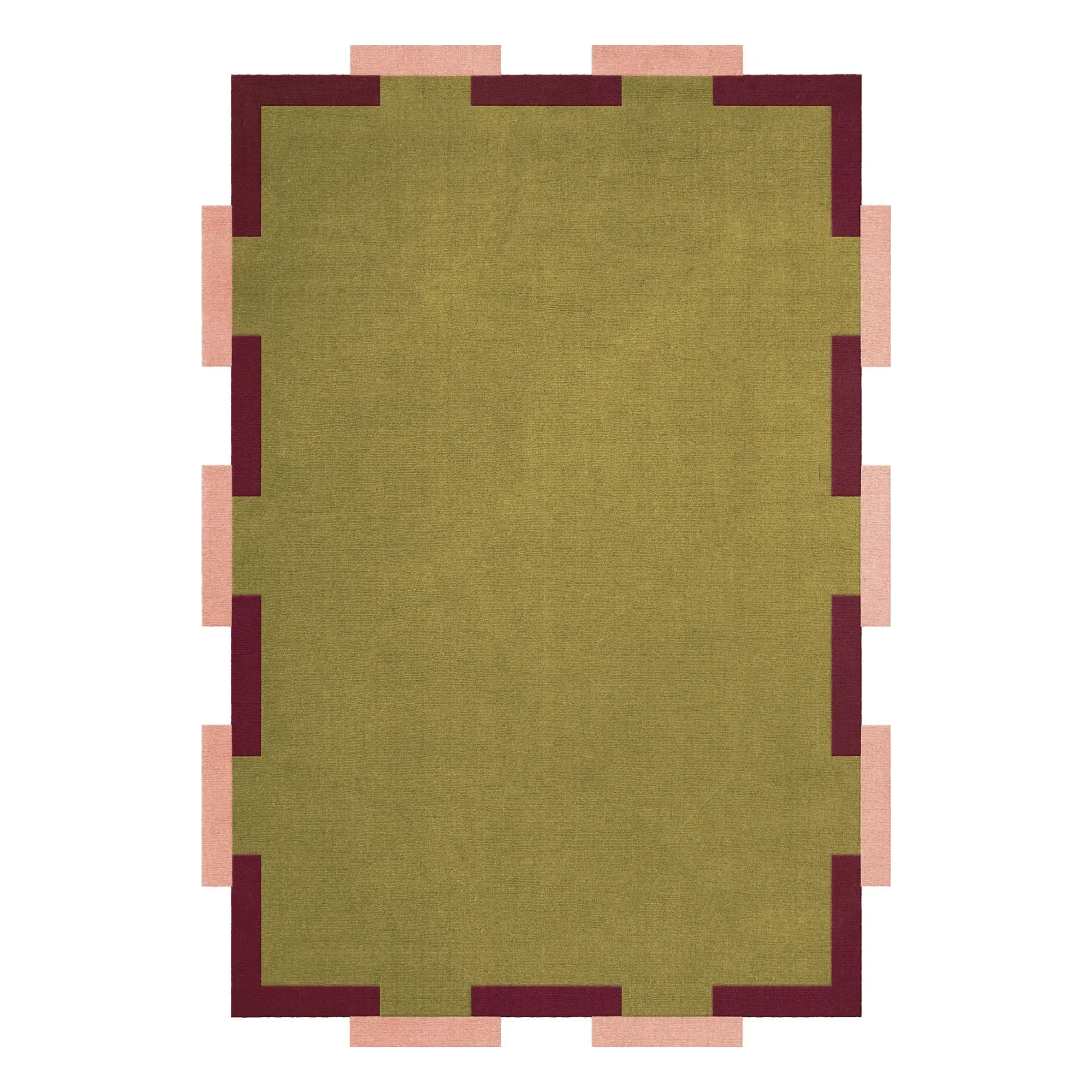 Layered - Wool Rug Fregio, Tekla Evelina Severin | Olive