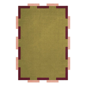 Layered - Wool Rug Fregio, Tekla Evelina Severin | Olive