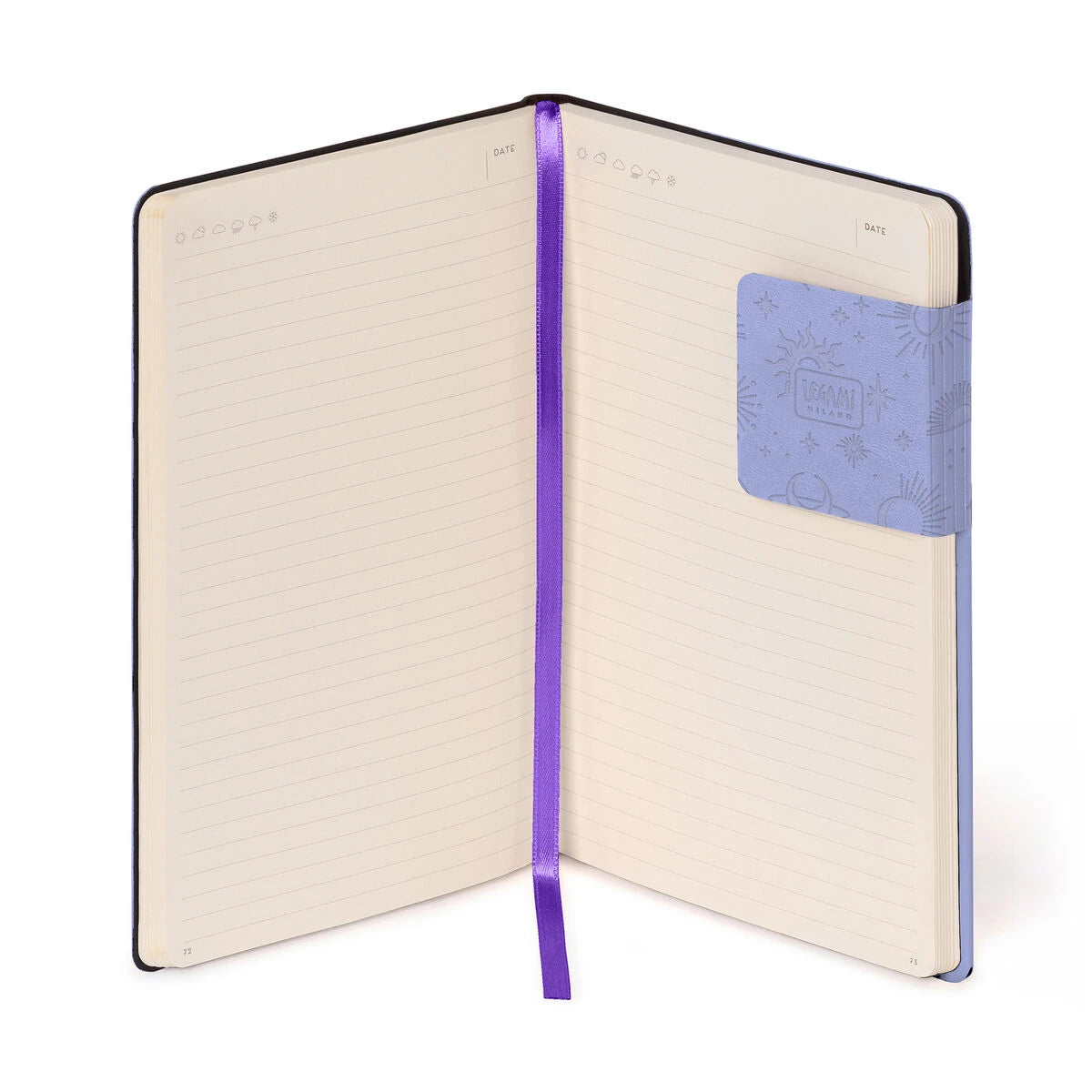 Legami - Lined Notebook with Monochrome Soft Cover - Cosmic Lilac - My Notebook