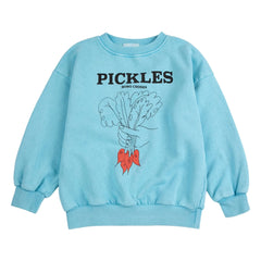 Bobo Choses - Pickles organik pamuk sweatshirt | Açık mavi